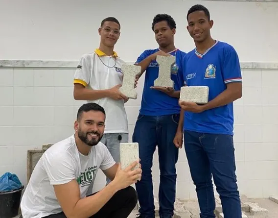 Alunos do CETEPS Serrinha estão entre os finalistas de competição nacional com projeto de biocimento sustentável