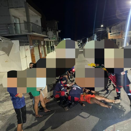 Motociclista cai e fica ferida ao passar por quebra-molas em Conceição do Coité