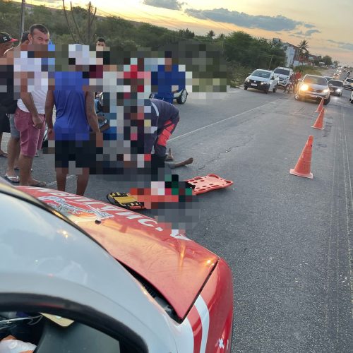 Colisão entre motos deixa dois jovens feridos em Conceição do Coité