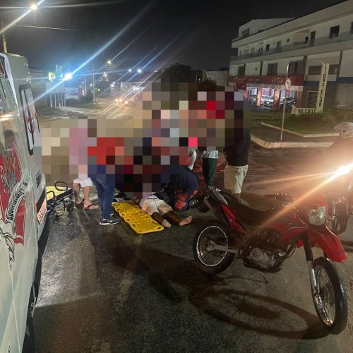 Idoso fica ferido após ser atingido por veículo em cruzamento da BA-120 com a praça do Bairro Açudinho em Coité