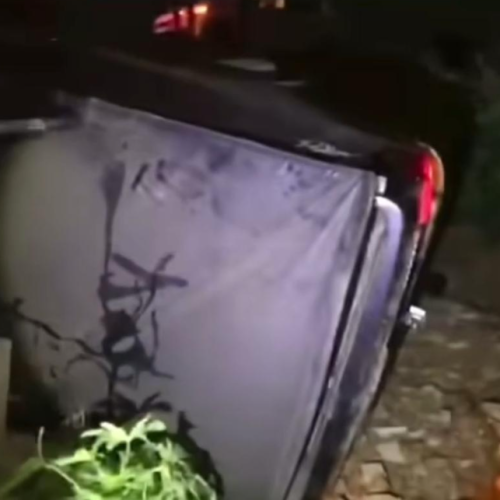 Capotamento deixa motorista ferido na BA-409 entre Coité e Serrinha