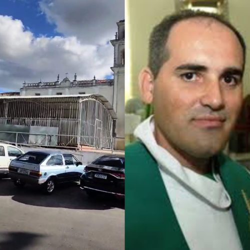 Coité: Padre Oldack solta o verbo após chamarem estrutura ao lado da igreja de ‘gaiola’:  “Ao invés de críticar, deveriam participar da missa!”