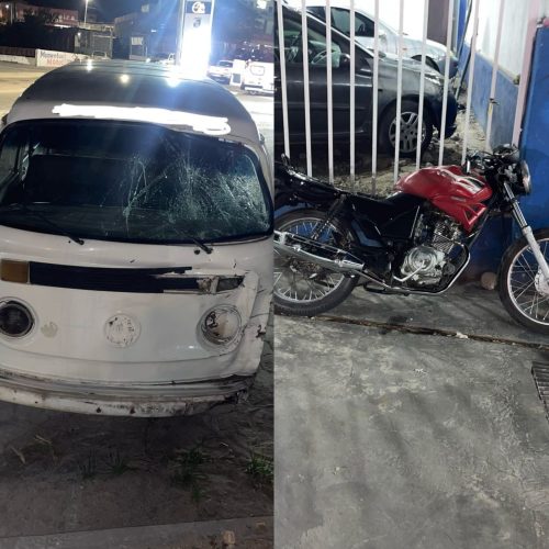 Colisão entre carro e moto deixa homem ferido em Conceição do Coité