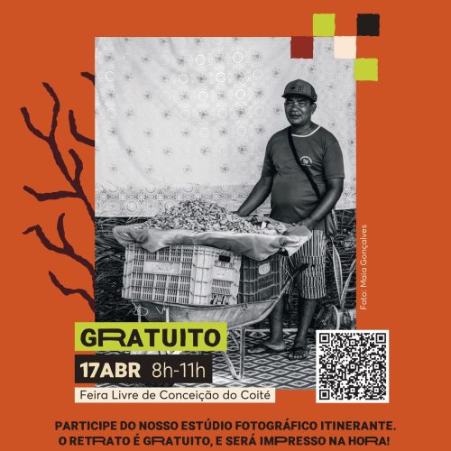 Estúdio FATÚ estreia em Conceição do Coité com retratos gratuitos na feira livre da quinta-feira, 17 de abril. Saiba mais!