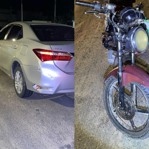 Homem fica ferido após colidir motocicleta sucata em traseira de carro na BA-120 em Conceição do Coité