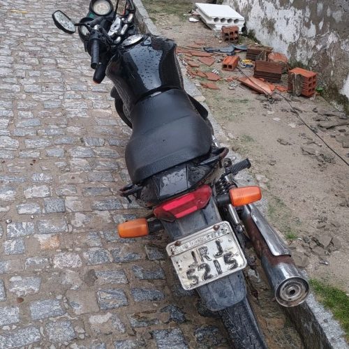 PM recupera moto furtada no bairro Açudinho em Conceição do Coité