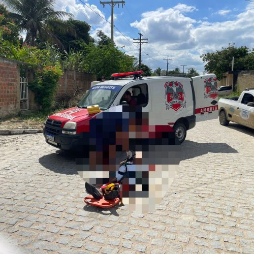 Idoso fica ferido ao perder controle da moto após atropelar cachorro  em Conceição do Coité