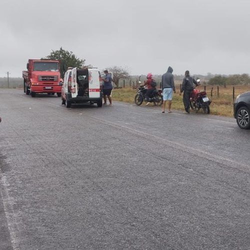 Coité: Casal sofre queda de moto após corrente se soltar na BA-411