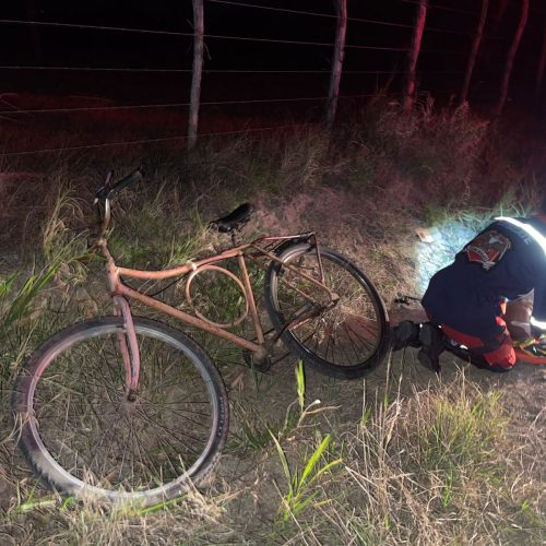 Idoso a bordo de bicicleta sofre fratura após ser atingido por moto na zona rural de Conceição do Coité