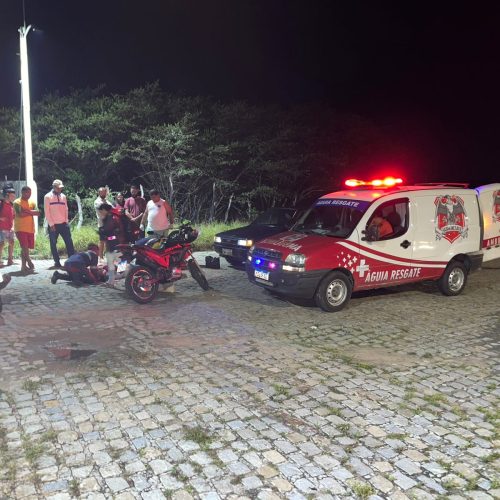Jovem fica ferida em acidente de moto e aciona o próprio resgate na BA-409 (Coité X Serrinha)