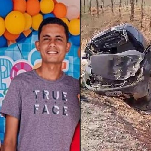 Jovem morre ao colidir carro em vaca na BA-084; vítima era filho de empresário de Serrinha
